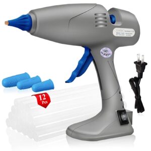 bleds hot glue gun, full-size glue gun 80 & 120w, stand-up large glue guns anti-dripping dual high temp hot melt glue gun with 12 glue sticks for craft art creative office decor diy quick repairs