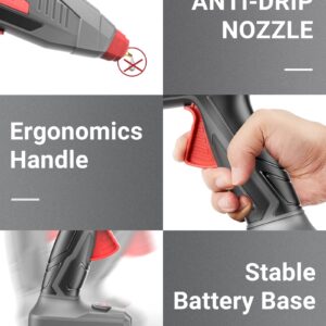 Avhrit Cordless Hot Glue Gun, Fast Preheating Glue Gun Kit with 20 Pcs Glue Sticks, Rechargeable Glue Gun with Built-in Battery, Auto Shut-off Glue Gun for Christmas Crafts, Repairs and DIY