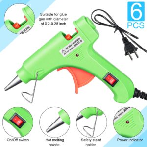 Zhengmy Mini Glue Gun for Arts Crafts Hot Glue Guns for Kids Hot Melt Arts Craft DIY Glue Gun for Crafts School DIY Arts Home Quick Repairs (Multicolored, 6 Pieces)