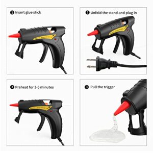 mofa Glue Gun,30W Mini Hot Glue Gun Kit with 20Pcs Glue Sticks,Hot Melt Glue Gun for DIY Crafts,Quick Repairs,Decorations,Home,School, Office Arts (Black)