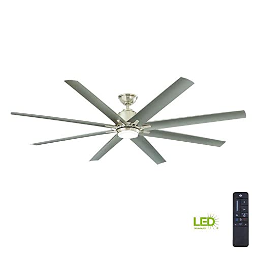 Home Decorators Collection Kensgrove 72 in. LED Indoor/Outdoor Brushed Nickel Ceiling Fan