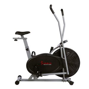 Sunny Health & Fitness Air Resistance Hybrid Fan Bike - SF-B2618, Gray