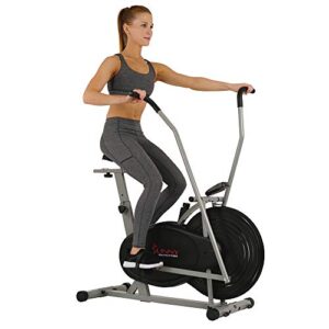 Sunny Health & Fitness Air Resistance Hybrid Fan Bike - SF-B2618, Gray