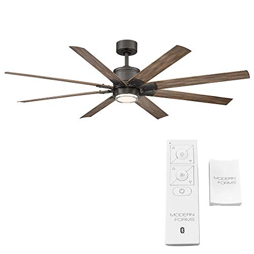 Renegade Smart Indoor and Outdoor 8-Blade Ceiling Fan 66in Oil Rubbed Bronze Barn Wood with 3000K LED Light Kit and Remote Control works with Alexa, and iOS or Android App