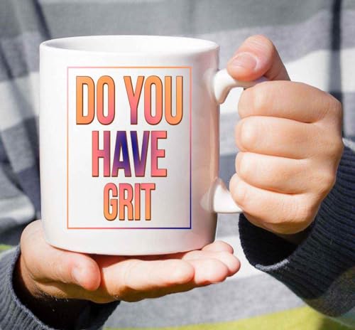 Novelty Gift Gift for Relentless Cornhole Fans - Do You Have Grit - 64 Team Building Game for Adults & Kids - 11 Oz White Ceramic Coffee Mug