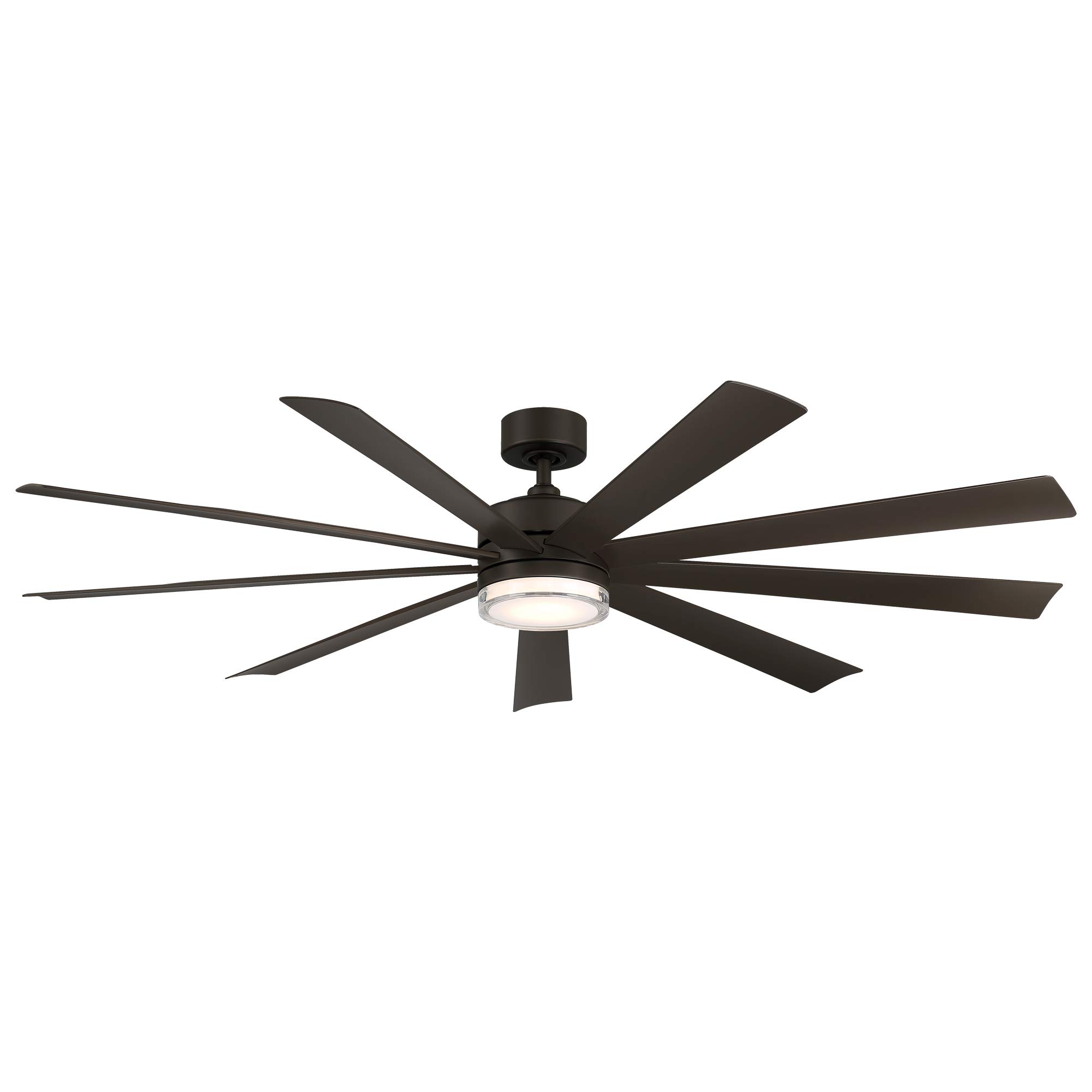 Wynd XL Smart Indoor and Outdoor 9-Blade Ceiling Fan 72in Bronze with 3000K LED Light Kit and Remote Control works with Alexa, Google Assistant, Samsung Things, and iOS or Android App