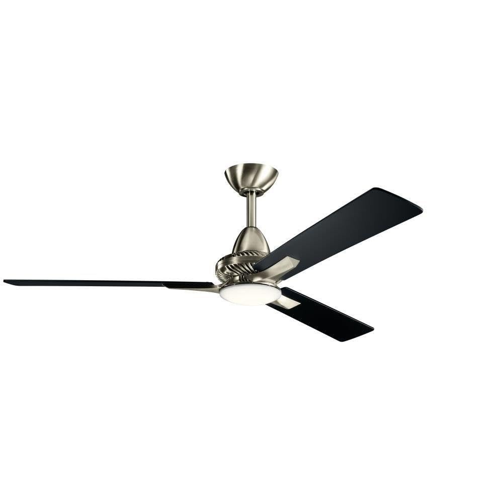 Kichler 300031BSS Kosmus 52'' Ceiling Fan with LED Lights & Remote Control, Brushed Stainless Steel