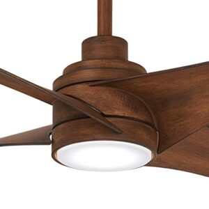 MINKA-AIRE F543L-DK Swept 56 Inch Ceiling Fan with Integrated 20W LED Dimmable Light in Distressed Koa Finish