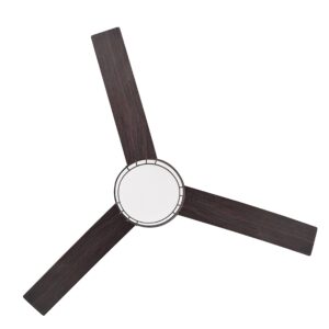 Design House 157347 Ajax Industrial Modern Indoor Ceiling Fan with LED Light Kit, 3-Blades, Reverse Airflow, Wall Control, 52-inch, Oil Rubbed Bronze