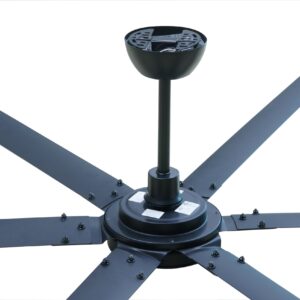 iLiving 102 Inch, 6 Blades BLDC Big Ceiling Fan, High Volume Low Speed Outdoor Fan with Powerful Brushless DC Motor Reversible Industrial Commercial and Residential, 17800 CFM at 90 RPM with IR Remote