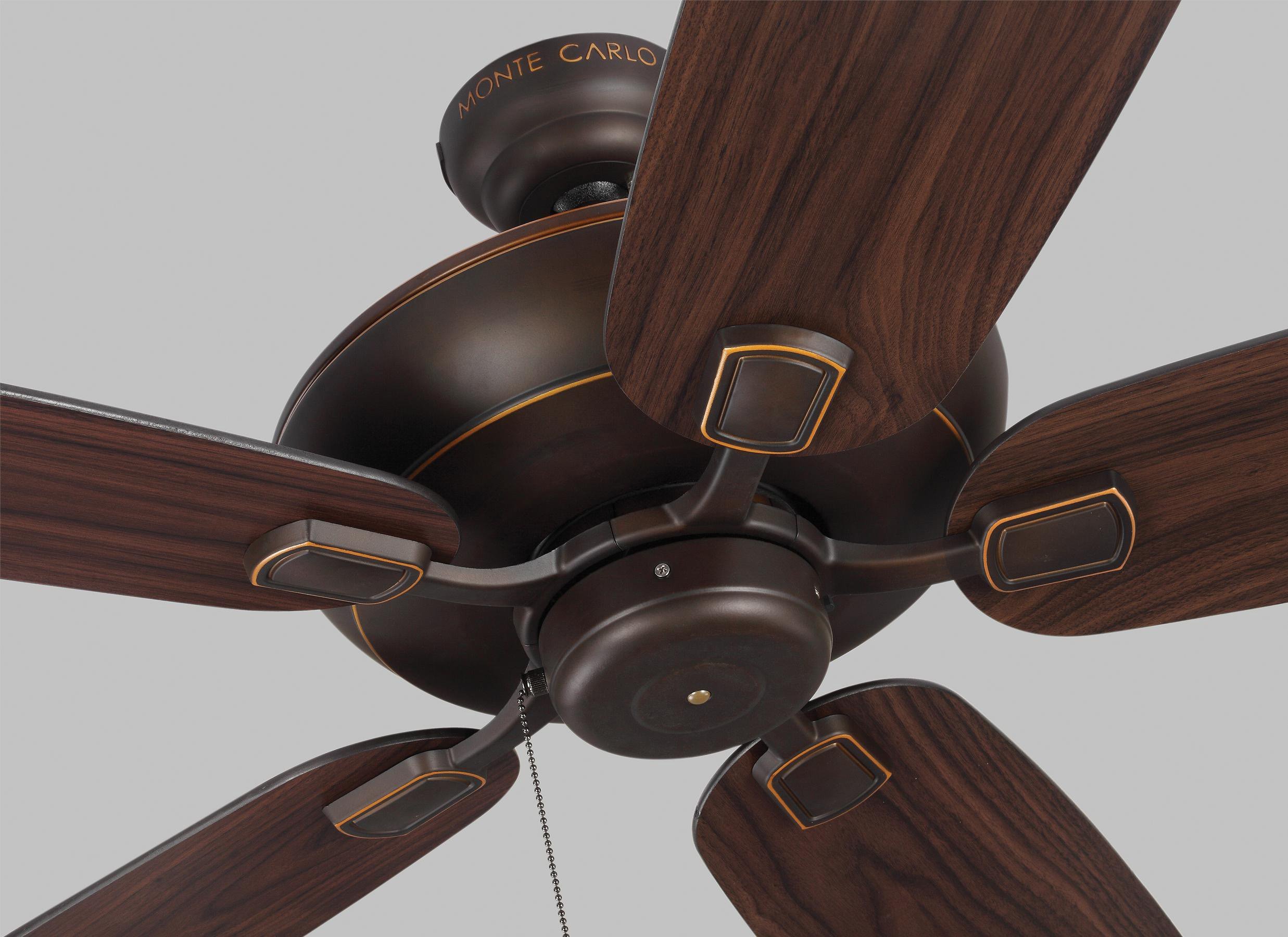 Monte Carlo 5CSM60RB Colony Super Max Dual Mount 60'' Outdoor Ceiling Fan with Pull Chain, 5 Blades, Roman Bronze