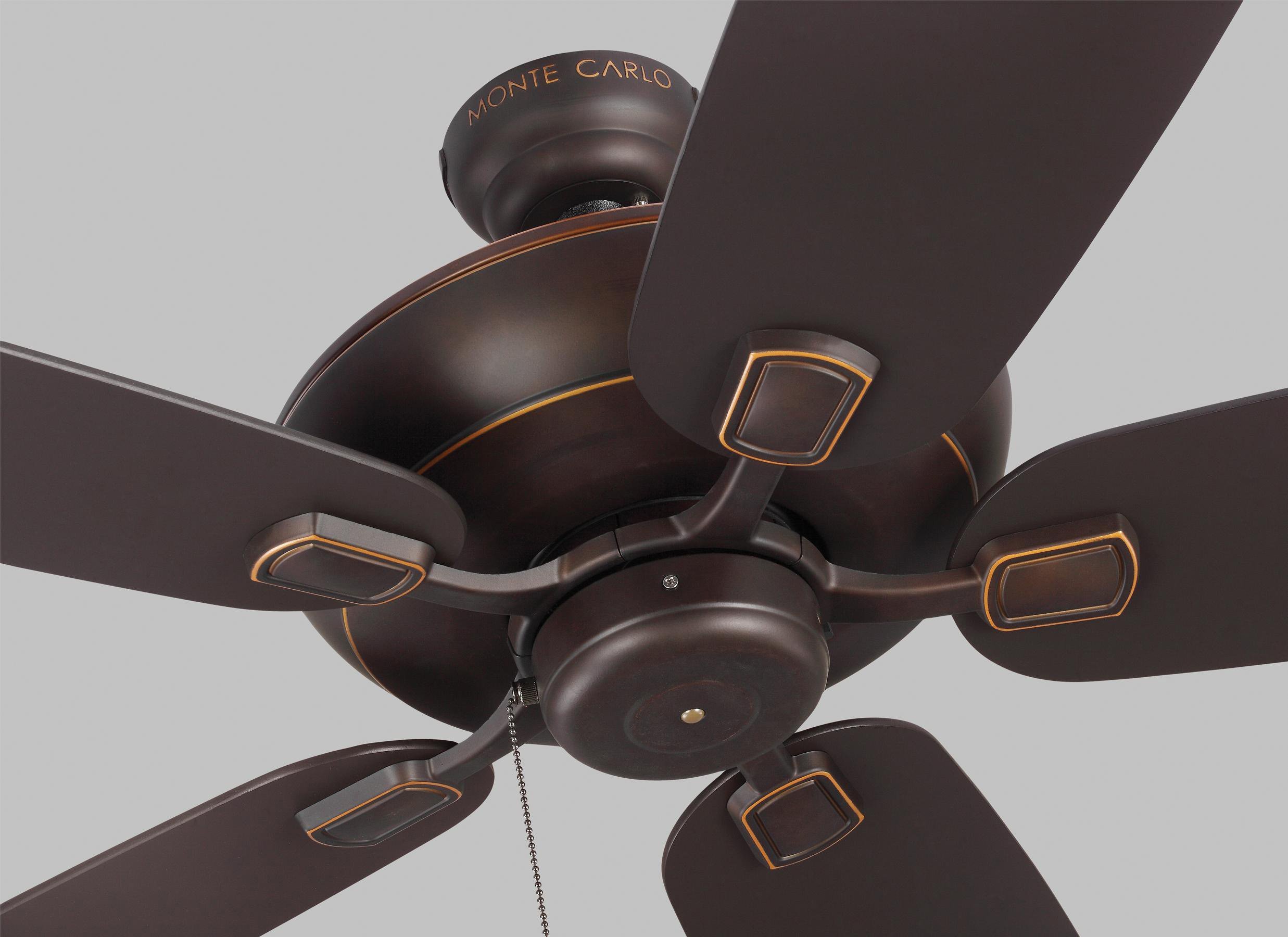 Monte Carlo 5CSM60RB Colony Super Max Dual Mount 60'' Outdoor Ceiling Fan with Pull Chain, 5 Blades, Roman Bronze