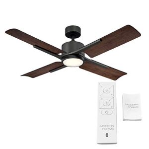 Modern Forms FR-W1806-56L-OB/DW Cervantes 56" Four Blade Indoor/Outdoor Smart Fan with 6-Speed DC Motor and LED Light in Oil Rubbed Bronze Works with Nest, Ecobee, Google Home and iOS/Android App,