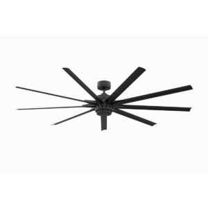 Fanimation FPD8159BLW Odyn 84 inch Indoor/Outdoor Ceiling Fan with Black Blades and LED Light Kit