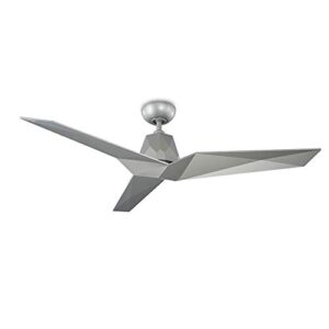 vortex smart indoor and outdoor 3-blade ceiling fan 60in automotive silver with remote control works with alexa, google assistant, samsung things, and ios or android app