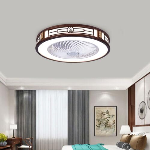 MhdunueSK Ceiling Fan with Light,64W Ceiling Fans with 3 Adjustable Gear Wind Speed and3 Kinds of Light Adjustable,Ceiling Fan for Bedroom Dining Room Living Room Irradiation Area 15-20㎡