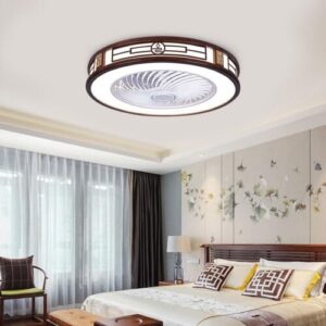 MhdunueSK Ceiling Fan with Light,64W Ceiling Fans with 3 Adjustable Gear Wind Speed and3 Kinds of Light Adjustable,Ceiling Fan for Bedroom Dining Room Living Room Irradiation Area 15-20㎡