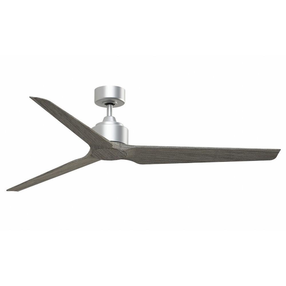 Fanimation TriAire Custom - 3 Blade Ceiling Fan-15.92 Inches Tall and 64 Inches Wide-Silver Finish-Weathered Wood Color