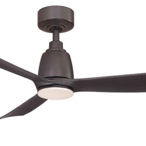 Fanimation Kute Indoor/Outdoor Ceiling Fan with Dark Walnut Blades 44 inch - Dark Bronze