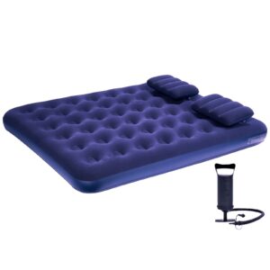 dimar garden queen size camping air mattress inflatable bed with pillow,include pump