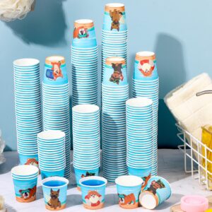 500 Pack 3 oz Paper Cups Disposable Bathroom Cups Small Mouthwash Cups Kids Animal Beverage Drinking Cups for Home, Office, Travel, Party (Beach Dog)