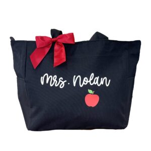 Personalized Large Teacher Tote Bag - Custom Gift for Teacher - Customized Tote Bag - Gift for Teacher - Thank You Gift for Teacher - Student Teacher Gift - Teacher Appreciation