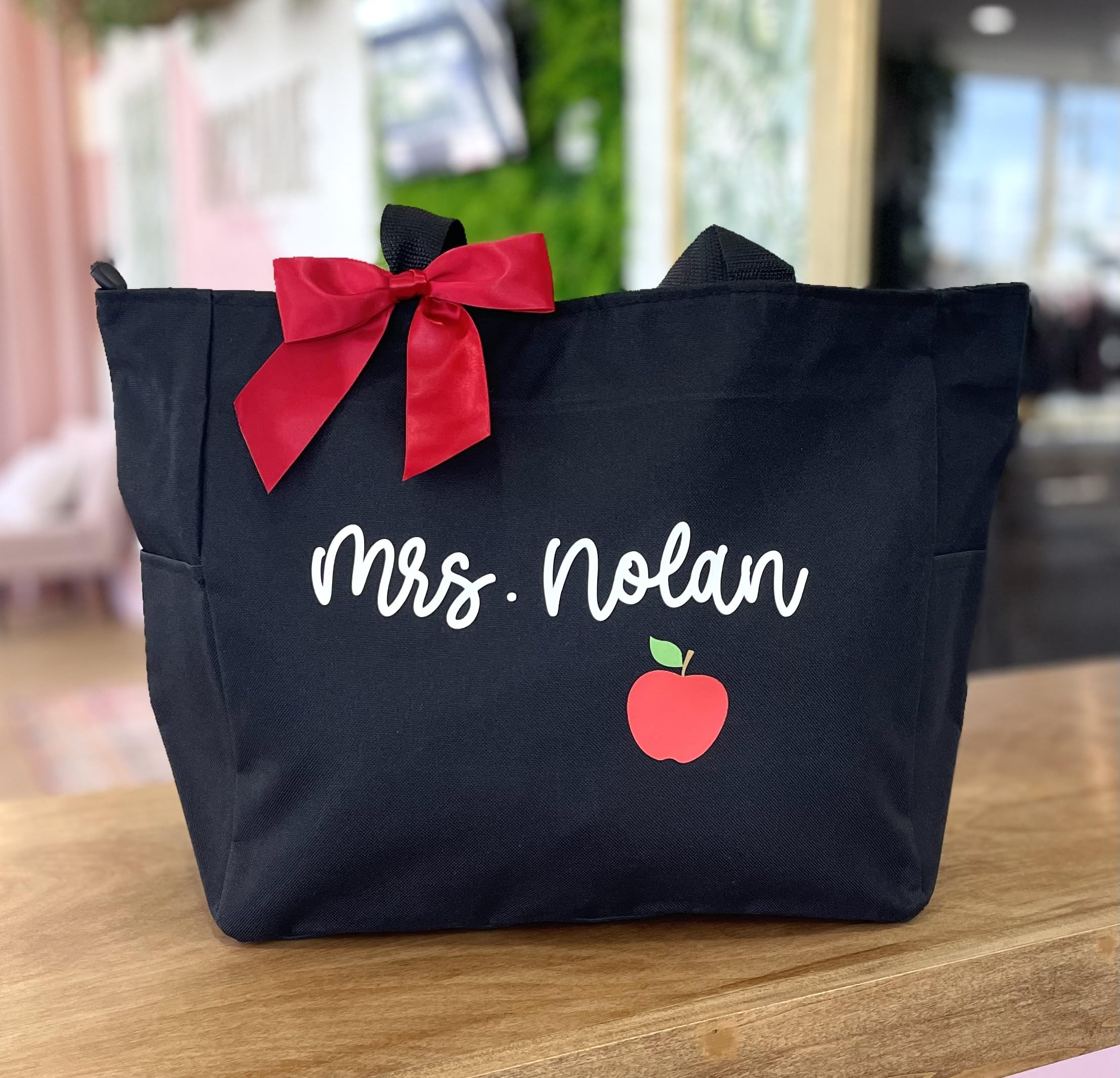 Personalized Large Teacher Tote Bag - Custom Gift for Teacher - Customized Tote Bag - Gift for Teacher - Thank You Gift for Teacher - Student Teacher Gift - Teacher Appreciation