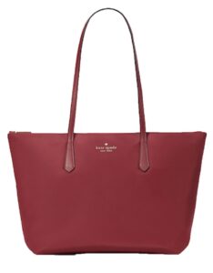 kate spade kitt nylon large tote (red sangria)