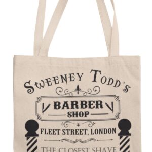 Mighty Circus Sweeney Todd's Barber Shop 100% Cotton Reuseable Grocery Tote