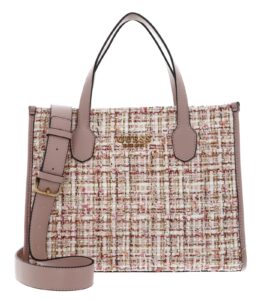 guess silvana 2 compartment tote ash rose one size