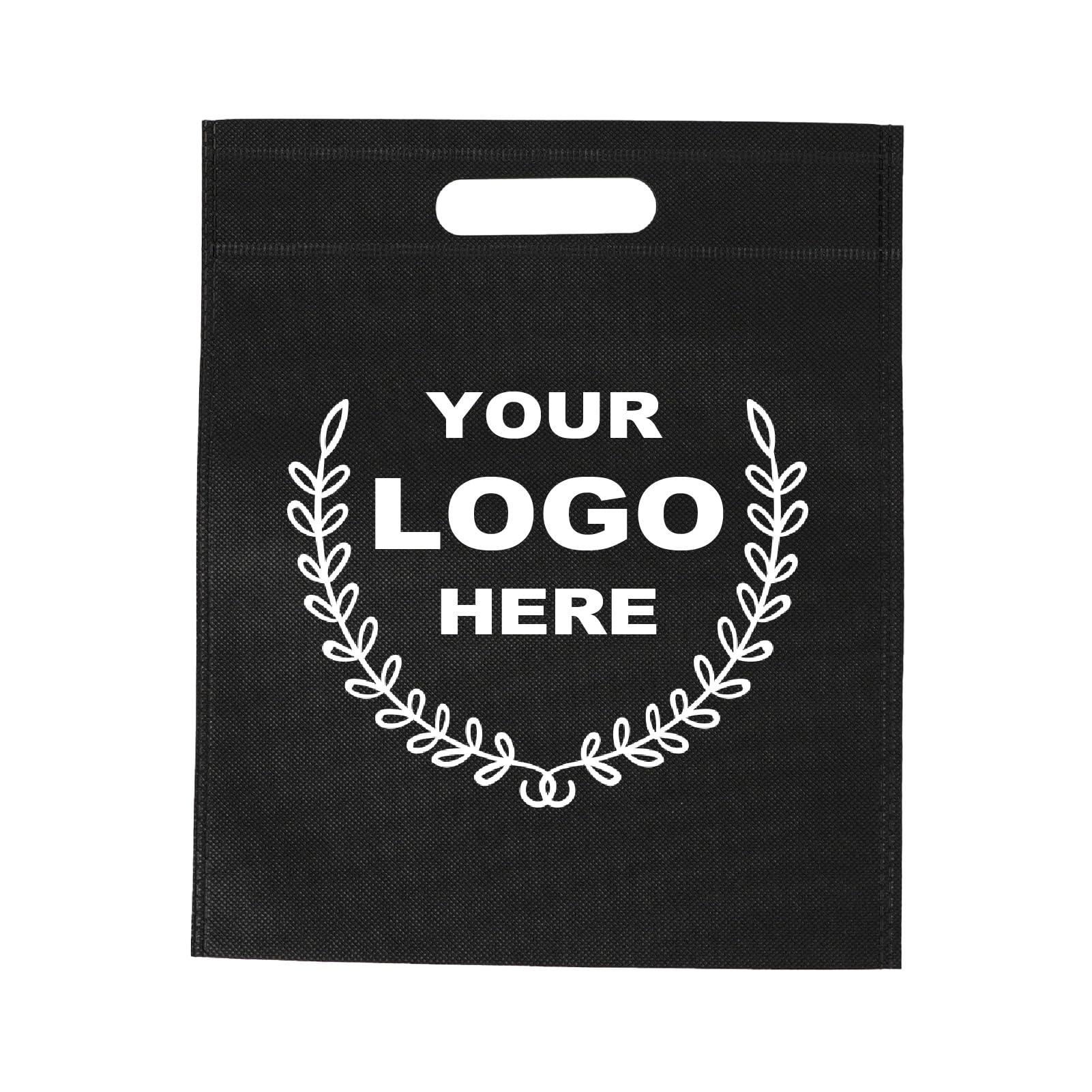 SOUTH GIANT Custom Promotional Bags with Logo - Personalized Reusable Gift Tote Bags - Recyclable Non-Woven Shopping Bags with Your Design Printed - 50pcs