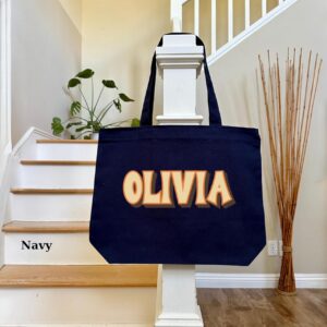 Personalized Tote Bag With Zipper, Bachelorette Gift, Wedding Gift, Tote Bag With Zipper, Custom Tote Bag, Customized Gift Bag