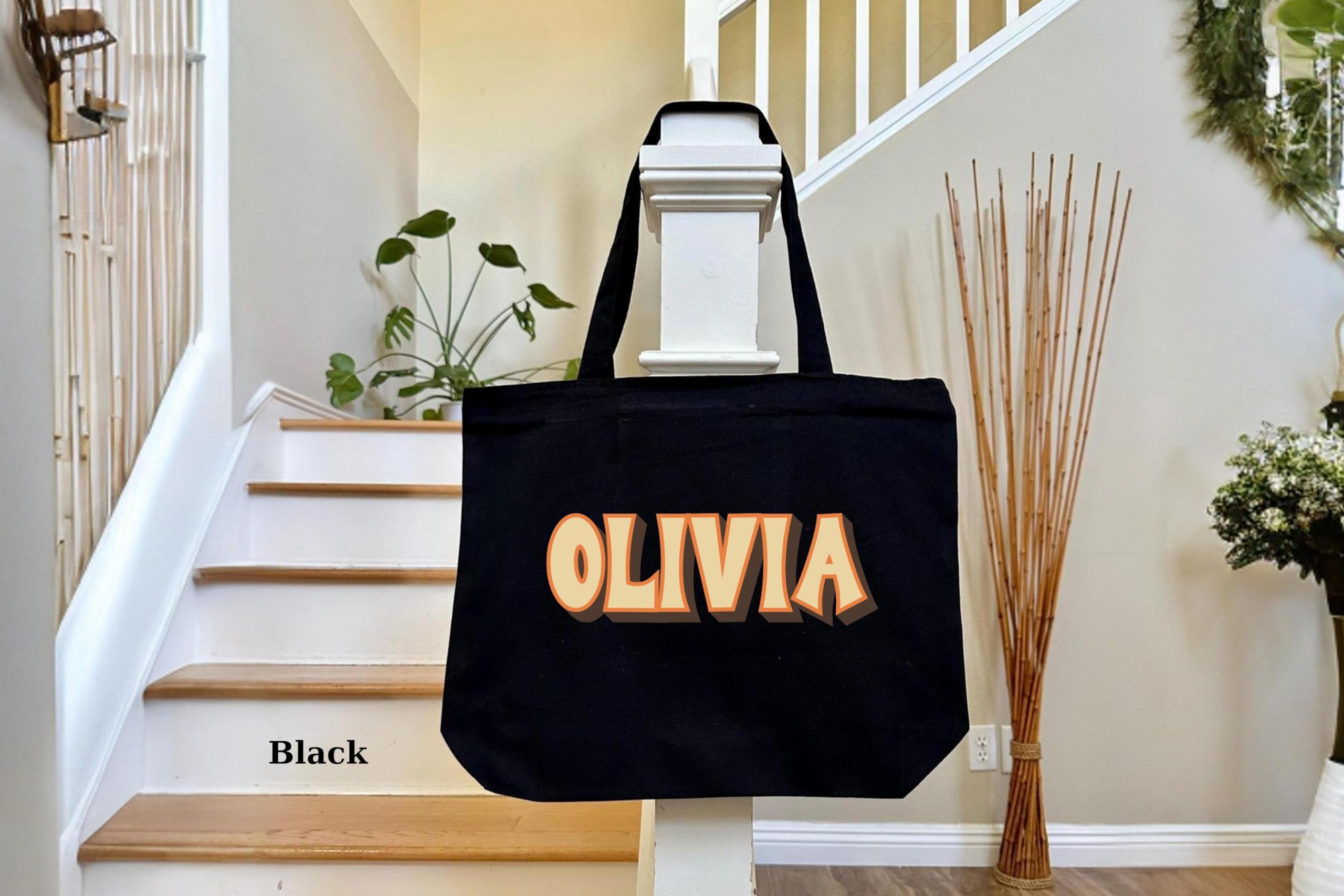 Personalized Tote Bag With Zipper, Bachelorette Gift, Wedding Gift, Tote Bag With Zipper, Custom Tote Bag, Customized Gift Bag