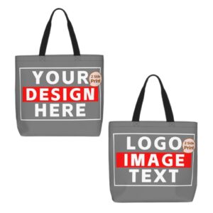 personalized tote bags in bulk customized tote bag with picture customized tote bag with picture for women girls gray bags