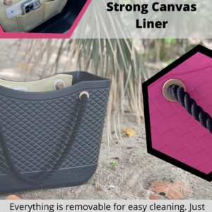 BuildABagg MauiBagg: Customize Your Large, EVA, Multipurpose Tote. Create Your Own Style. Washable, Open Tote Bag for the Beach, Boat, Pool & Sports. Tip-Proof & Fade Resistant (Black)