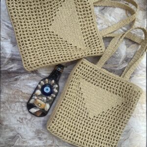 Crochet tote bag, customized bag handmade, crochet shoulder bag, eco friendly bag, crochet beach bag, hand woven bag