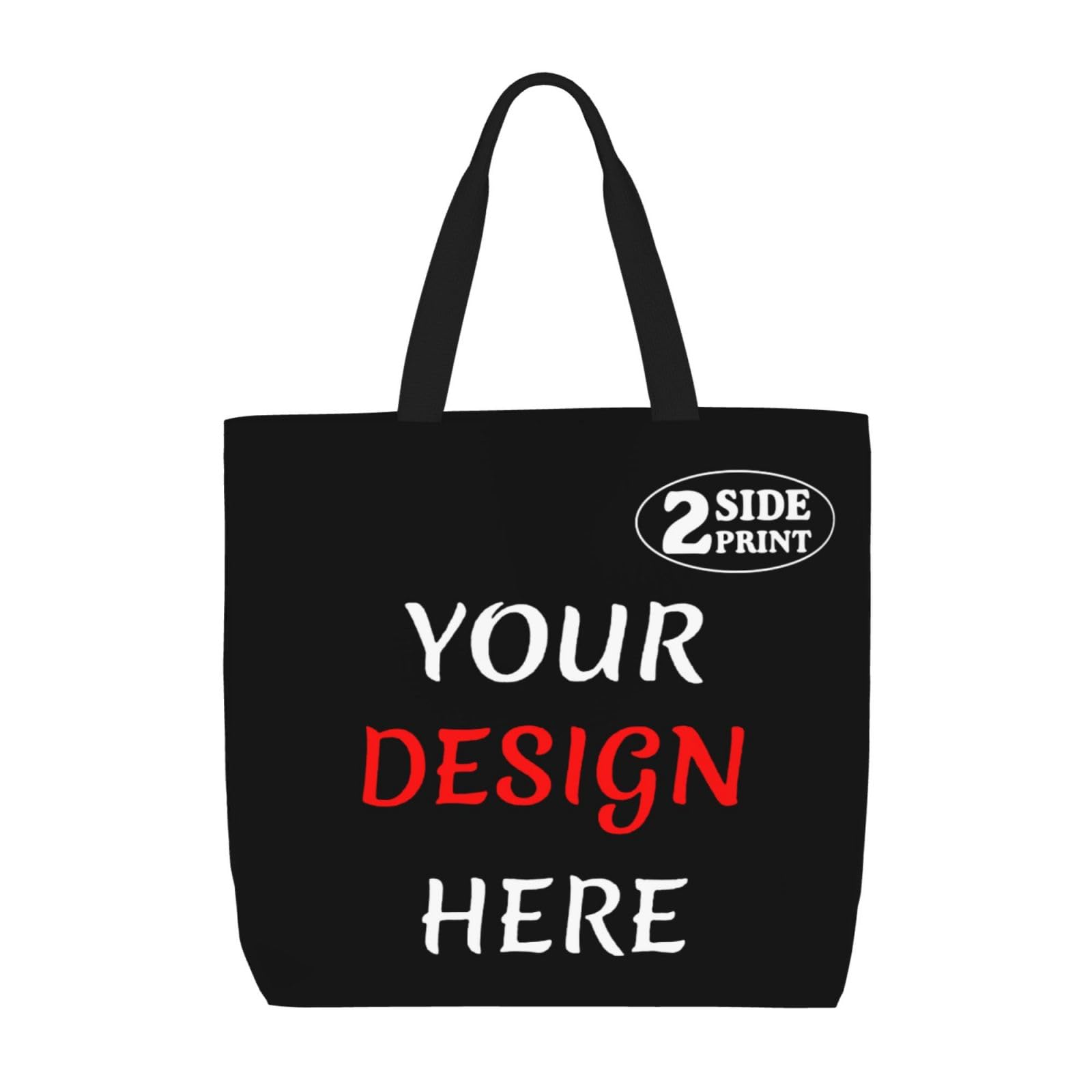 Personalized Tote Bag Custom Bag Add Your Design For Business Work Travel Personalized Shoulder Bag Custom Shopping Handbag For Women, Mom, Teachers