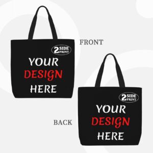 Personalized Tote Bag Custom Bag Add Your Design For Business Work Travel Personalized Shoulder Bag Custom Shopping Handbag For Women, Mom, Teachers