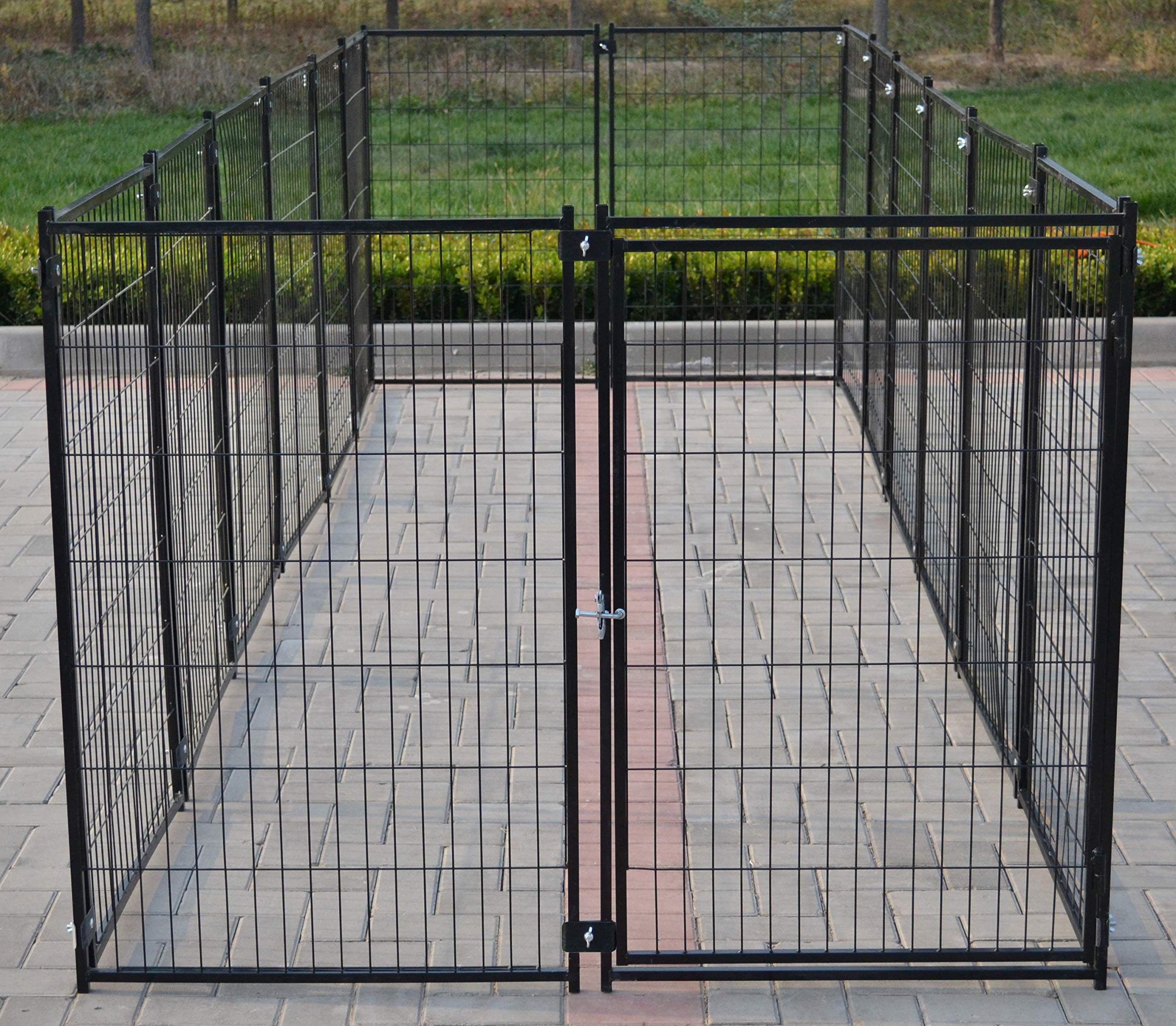 Omitree 9 x 9 x 3.93 ft Modular Dog Exercise Fence Barrier Pet Cat Run New Pen