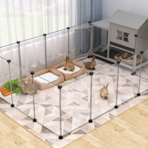 Pet Playpen,24 Inch Tall Puppy Playpen Portable Small Animals Playpen, Pet Fence Yard Fence for Puppy,Bunny,Guinea Pigs,Ferrets,Mice,Hamsters,Hedgehogs,Turtles