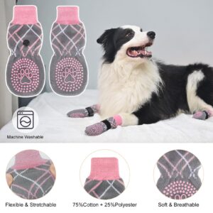 BEAUTYZOO Dog Socks to Prevent Licking Paws for Hardwood Floors Anti Slip, Dog Shoes Booties for Hot/Cold Pavement,Grippy Boots & Paw Protectors Traction Control for Small Medium Large Senior Dogs