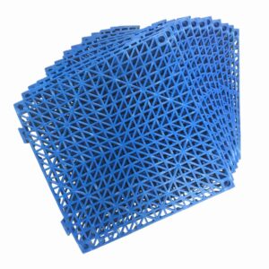 12 pack modular interlocking cushion 11.5" x 11.5" mat floor tile mats drain pool patio balcony yard pet area washer pad(blue)