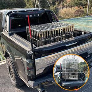 Confote 48" Stackable Heavy Duty Dog Kennel Pet Stainless Steel Crate Cage for Small Dogs with Tray in-Door Foldable & Portable for Animal Out-Door Travel