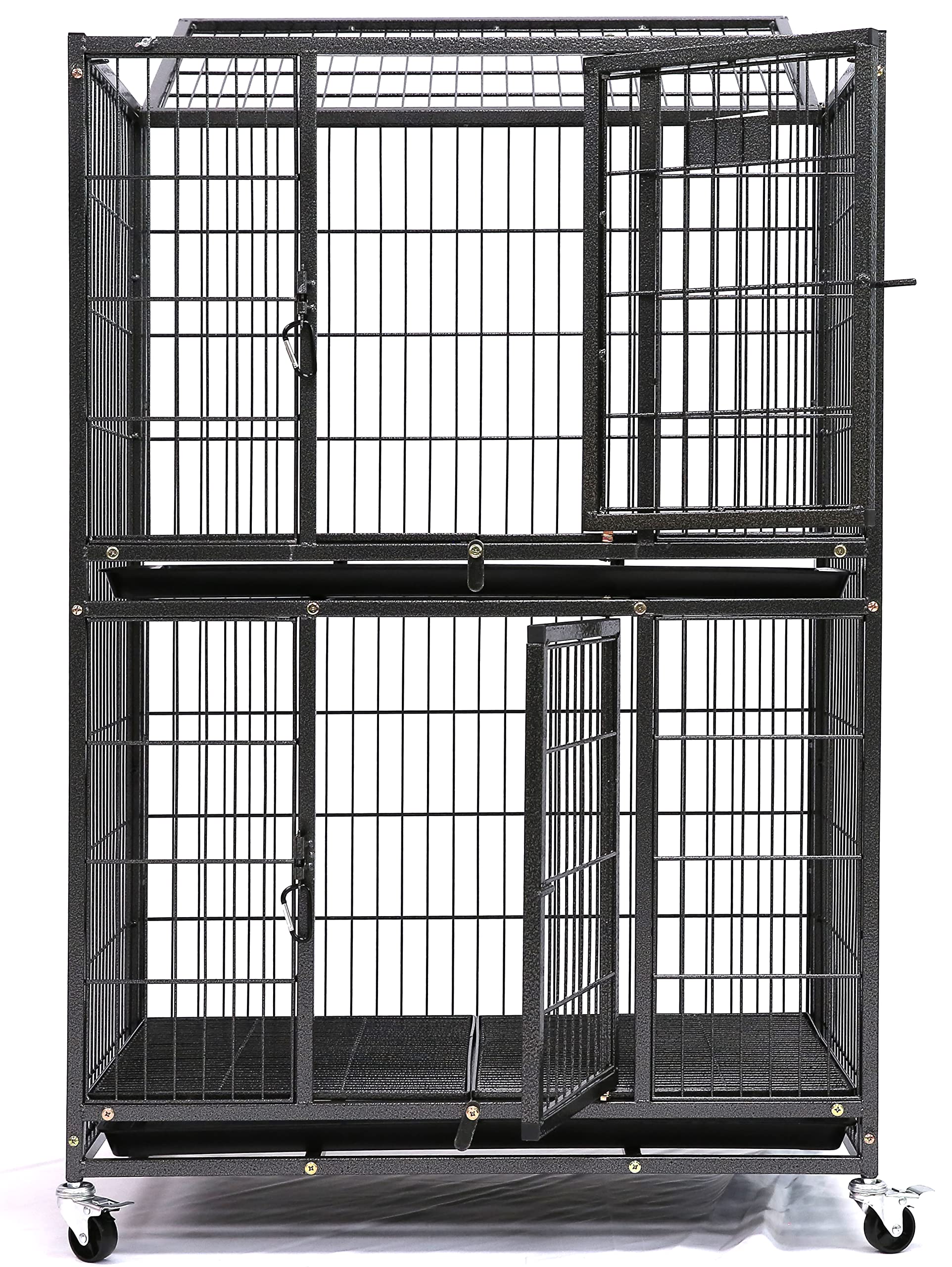 Homey Pet New 2 Levels 31" Crate with Durable Plastic Black Tray and Caster (Cage)