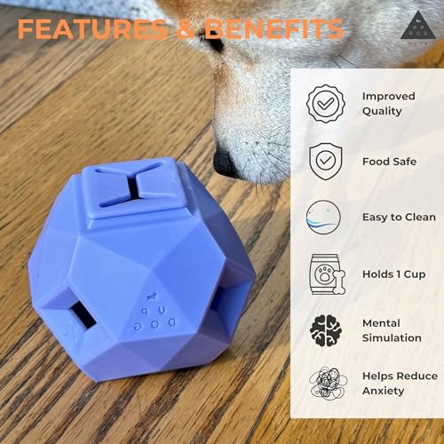 Treat Dispensing Balls for Medium Dogs and Cat Treat Dispenser Toy Interactive for Self-Play Improves Oral Hygiene, Mental Simulation, and Bordem Buster, Simple and Effective Food Toy (3.6 x 3.6 in)