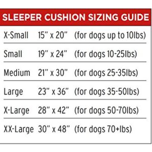 Dog Gone Smart Pet Products Chenille Dog Sleeper Cushion, Grey w/Blue Trim, 30"X48" XX-Large