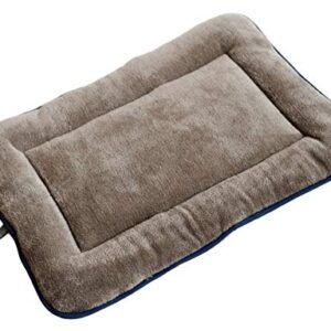 Dog Gone Smart Pet Products Chenille Dog Sleeper Cushion, Grey w/Blue Trim, 30"X48" XX-Large