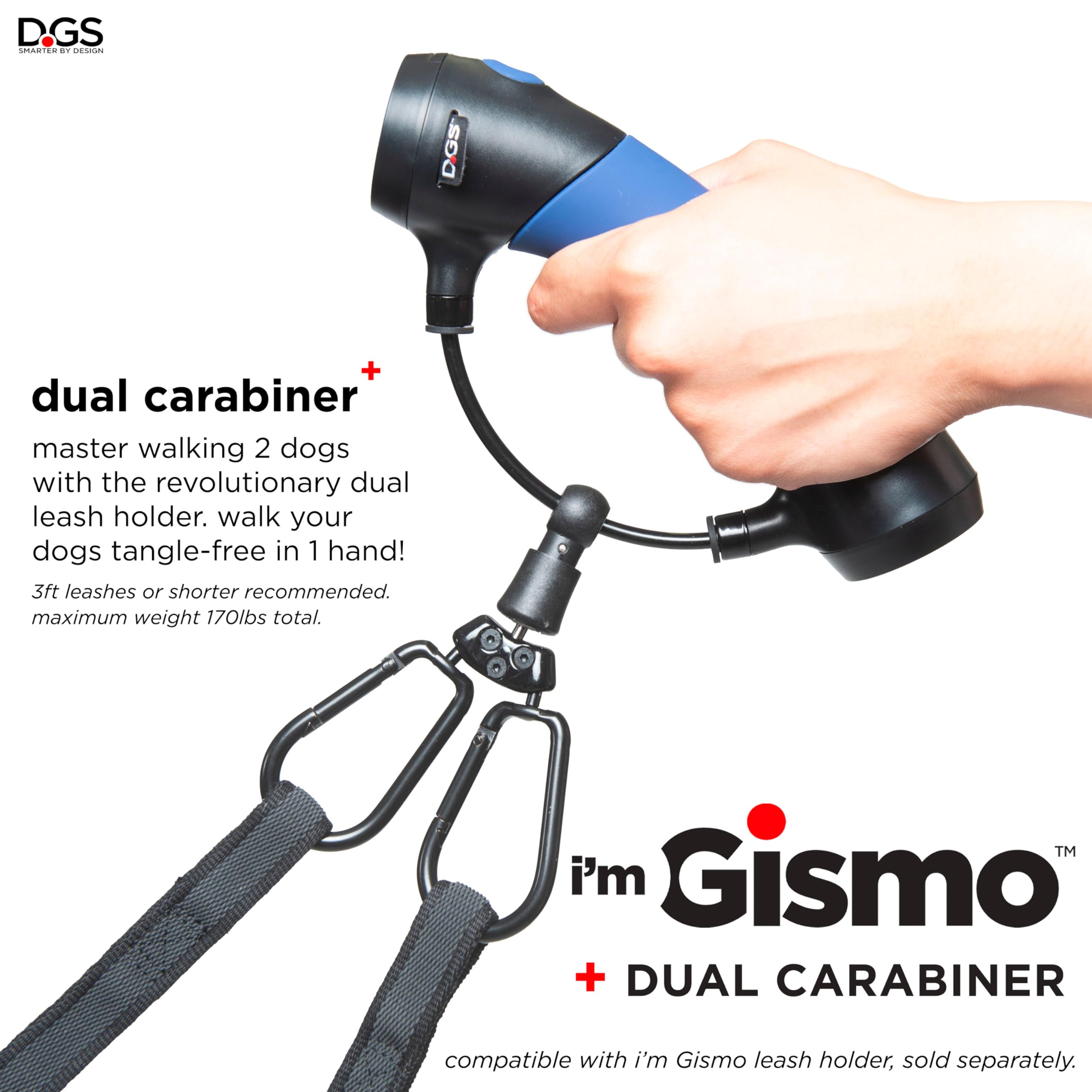 Dog Gone Smart I'm Gismo - Connectable Dual Leash Holder/Carabiner