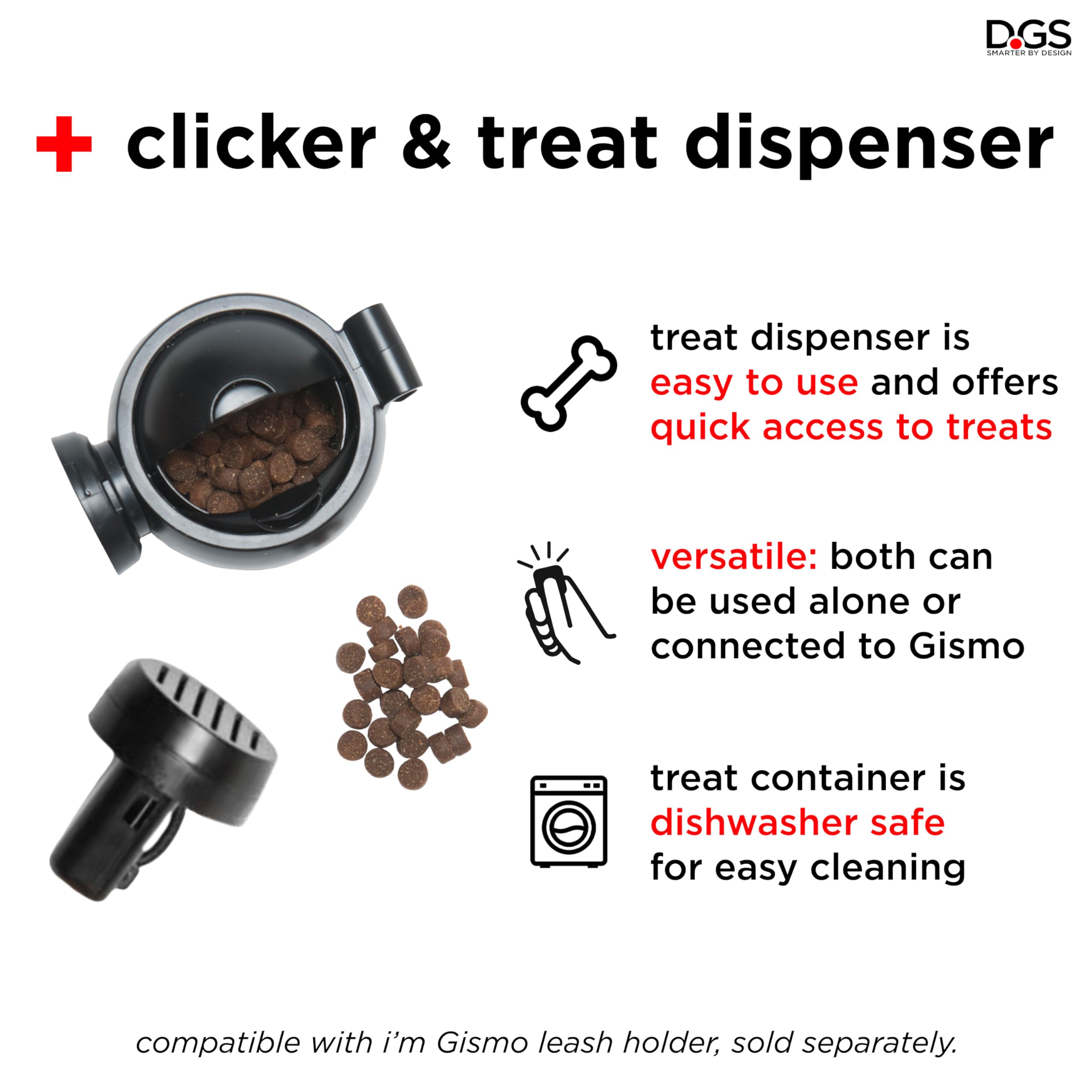 Dog Gone Smart I'm Gismo - Connectable Training Kit with Clicker & Treat Container