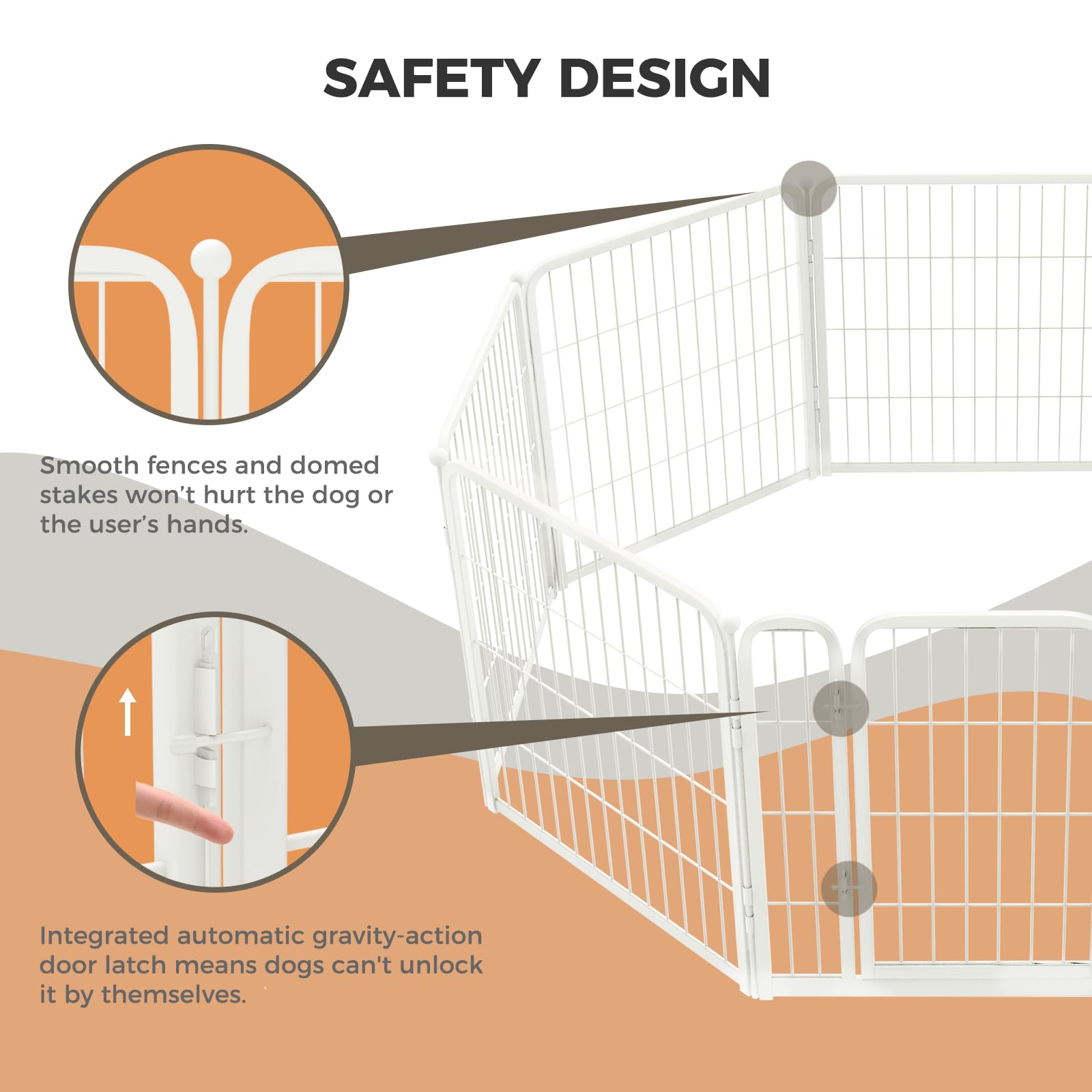 FXW Homeplus Dog Playpen Designed for Indoor Use, 24" Height for Puppy and Small Dogs, White│Patented